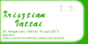 krisztian vattai business card